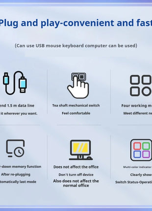Usb Keyboard Key Customization Anti-Auto Sleep Wired Connection Mouse Mobile Lock Screen Hardware Game Mini Mechanical Keyboard - Riparo82