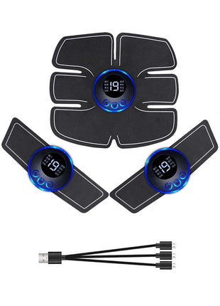 User lying down while using full body EMS device