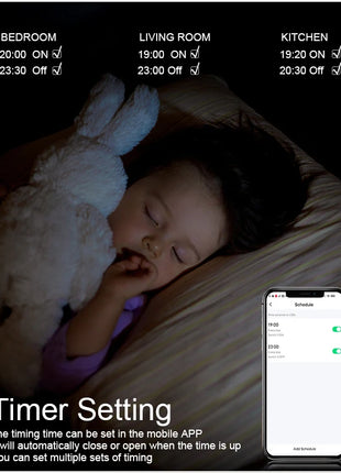 User tapping on touch icon to turn lights on