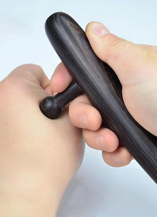 User using tool on neck tension points