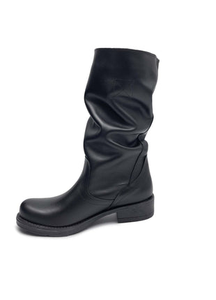 Stivale BIKER in Vera Pelle Nero