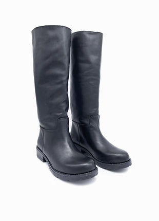 Stivale BELGIO in Vera Pelle Nero