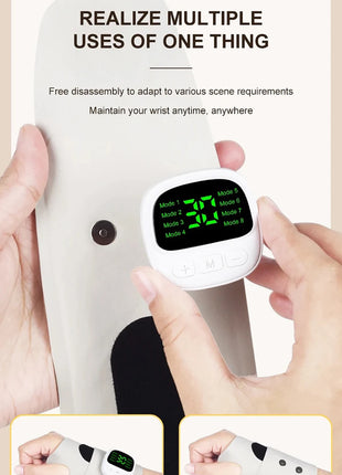 Woman adjusting wrist support strap