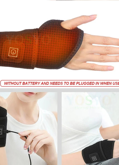 Wrist sleeve plugged into USB power source