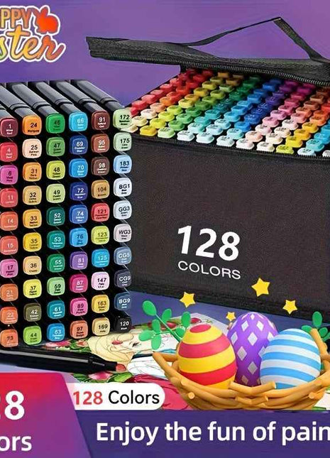 Kit di 168/128/178 Pennarelli Colorati a Doppia Punta (128/178 Colori con Carta per Marcatori), A Base Oliosa, Ideali per Coloreggio Adulti, Libri da Colorare, Disegno e Schizzi, Ottima Scelta Regalo