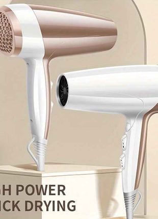 Professional 2000W High-Power Ionic Hair Dryer - Fast Drying, Low-Noise, Constant Temperature Control, Healthy Hair Care, Anti-Frizz, and Shine Enhancing for Salon-Quality Results at Home - Safe, Easy to Use, and Compact Desi