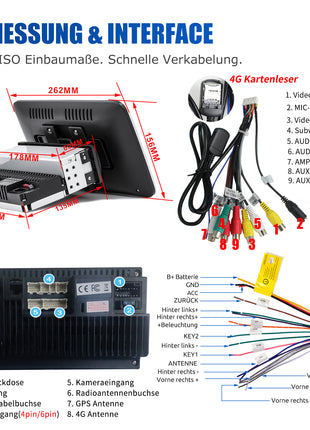 ESSSGOO 8-Core 360° Rotating Touchscreen Android 14 6+128G Wireless Apple Carplay Car Stereo 1 DIN GPS Navi 4G WiFi AM FM BT RDS - Riparo82