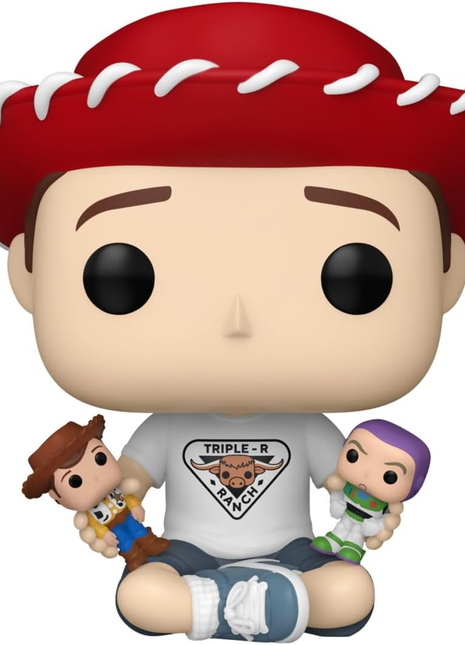 Funko Pop ! Disney Pixar - Toy Story (1596) Andy W/ Woody E Buzz 9cm