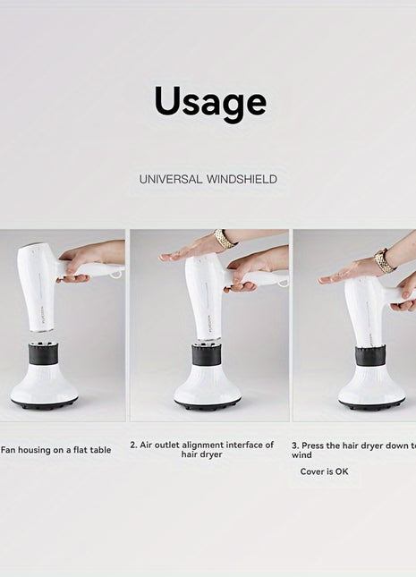 Universal 3.8-6cm Diameter Windshield Hair Dryer Attachment for Curl Enhancing - Professional Styling Tool for Textured Hair with Unscented Curly Hair Diffuser - Riparo82