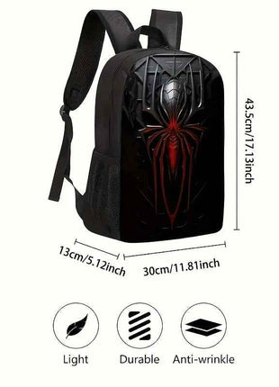 Marvel Set da 3 Pezzi Zaino Spider-Man Cartoon Leggero, Design Capiente. Include Zainetto a Spalla, Borsa a Tracolla e Astuccio per Matite. Ideale per Pendolari o Viaggi, Regalo Perfetto per San Valentino e Compleanni, per Adolescenti