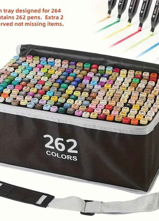 262pz Pennarelli Artistici, Penne da Disegno a Doppia Testa per Artisti Adulti che Schizzano, Disegni Veloci, Colorazione, Evidenziazione, Illustrazioni, Design di Anime, Schizzi d'Arte