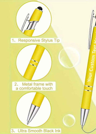 50/70/100 Penne - Uso Quotidiano, Ritorno a Scuola, Premi Scolastici, Regali di Natale, Compleanno, Inchiostro Nero, Personalizzabili per Aziende