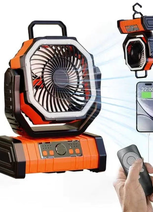 Outdoor Household Power Bank LED Light Camping Fan - riparo82