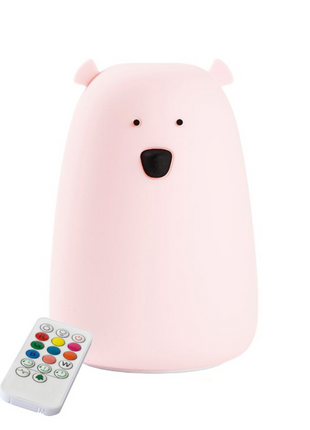 Big Bear Silicone Lamp with Remote - Pink