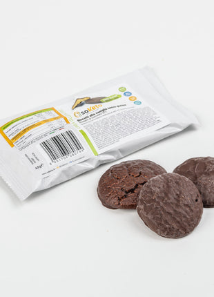 Biscotti KETO SENZA GLUTINE VANIGLIA ricoperti di cioccolato 0% zuccheri