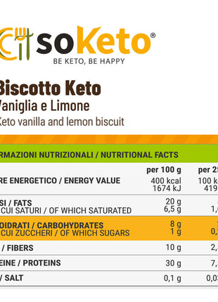 Biscotti Keto Vaniglia e Limone