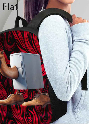 Set di 3 zaini con animali italiani, include un zaino di grande capacità, una penne e una borsa per il pranzo con cerniera e spallacci regolabili, rendendolo un ottimo regalo per viaggi e pendolarismo.