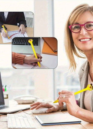 50 pezzi, set di penne a sfera stile cartoon, scrittura fluida, punta 0.5mm fine, cilindro in plastica con cappuccio a clip, design creativi vari, ideale per ufficio e scuola, 18+