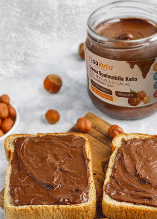 Crema spalmabile Keto alle Nocciole e Cacao 0% di Zuccheri - gr.300
