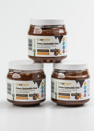 Crema spalmabile Keto alle Nocciole e Cacao 0% di Zuccheri - gr.300