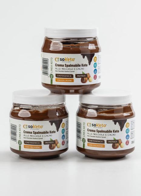 Crema spalmabile Keto alle Nocciole e Cacao 0% di Zuccheri - gr.300