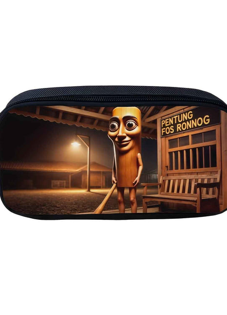 Regalo creativo per il ritorno a scuola! Custodia per matite con la leggendaria bestia Shanhaijing Tung Tung Tung, stampata in nylon ultra-chiaro, design essenziale per gli studenti delle scuole medie.