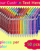 50/70/100 Penne - Uso Quotidiano, Ritorno a Scuola, Premi Scolastici, Regali di Natale, Compleanno, Inchiostro Nero, Personalizzabili per Aziende