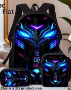 3pcs Set di zaini stella del calcio include un zaino di grande capacità, un astuccio per matite e un sacchetto per il pranzo con cerniera con spallacci regolabili, rendendolo un grande regalo per viaggi e pendolarismo.