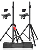 5 Core Speaker Stand Tripod Pair Floor Heavy Duty Adjustable Up to 72 Inch DJ Studio Monitor Stands Pole Mount - SS HD 2PK BLK BAG - Riparo82