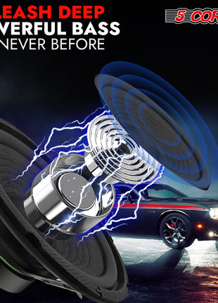 5Core 6.5 Inch Subwoofer speaker 300Watt Car Subwoofer 4Ohm Replacement Sub Woofer - Riparo82