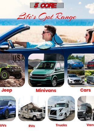 5Core 6.5 Inch Midrange Car Door Speaker 360W Subwoofer w Aluminum Bullet 4Ω Sub Woofer - Riparo82