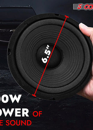 5Core 6.5 Inch Subwoofer speaker 300Watt Car Subwoofer 4Ohm Replacement Sub Woofer - Riparo82