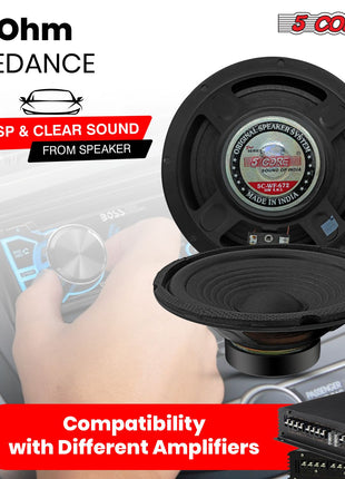 5Core 6.5 Inch Subwoofer speaker 300Watt Car Subwoofer 4Ohm Replacement Sub Woofer - Riparo82