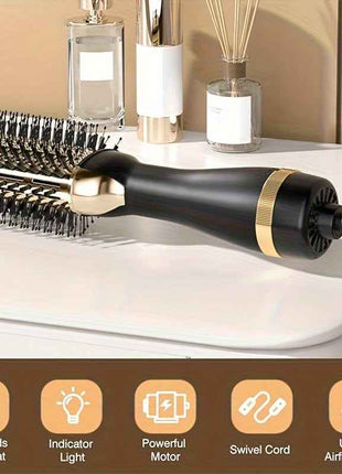 The Best Products Merge The Functions Of A Hair Dryer And A Brush, A 4-in-1 Dryer And Styler With Negative Ions For Anti-curl, And A Hot Air Brush With Straightening And Curling Functions, A Professional Salon Hair Tool. RFS-