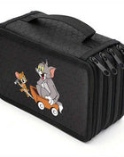 1pezzo 4-Layer Canvas Pen Bag Tom and Jerry - Portatile Art Storage per pittura, schizzi e color lead, il regalo perfetto per amici e familiari 011MGQBD0519
