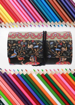 Kit di 72 Matite Colorate con Custodia in Tela Arrotolabile per Libri da Colorare, Disegno e Strumenti Artistici