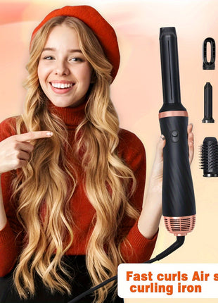 Hair Curler 5 In 1 Electric Blow Dryer Hair Curling Wand Detachable Brush Kit Negative Ion Straightener Hair Curler High Speed Hair Dryer With 60000 RPM Dryer Hot Air Brush (US 110V) - Riparo82