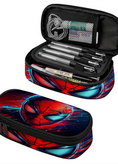 Portapenne Marvel Spider-Man, Astuccio Multistrato Capiente e Leggero con Cerniera, Organizzatore per Materiale Scolastico Resistente, Idea Regalo Compleanno