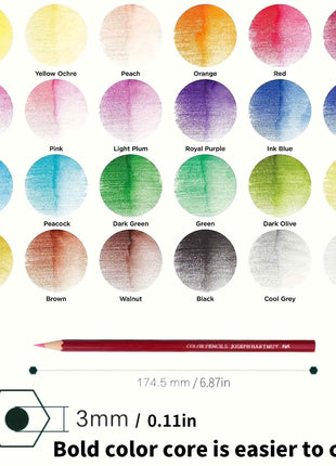 Set di 48 matite colorate per adulti e studenti, pastelli ad olio a nucleo morbido per colorare libri/bozzetti professionali, matite in legno vibranti e resistenti, regalo di Capodanno per la scuola, ufficio e cancelleria, idea regalo per le vacanze e il