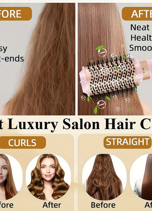 5 in 1 Hot-Air Blow Hair Dryer Brush - Set for One Step Drying and Styling Hair, Negative Ionic, Ceramic Barrel, Detachable, Multiple Temp Settings for Women Middle to Long Hair, Black-Golden - Riparo82