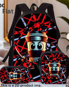 3 Pezzi Set Zaino Brr brr Patapim: Include uno Zaino Capiente, una Penne e un Borsa Pranzo con Cerniera e Spalline Regolabili, Ideale per Viaggi e Pendolarismo