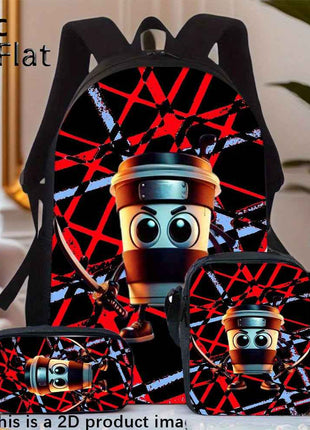 3 Pezzi Set Zaino Brr brr Patapim: Include uno Zaino Capiente, una Penne e un Borsa Pranzo con Cerniera e Spalline Regolabili, Ideale per Viaggi e Pendolarismo