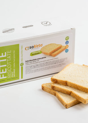 Keto Fette Biscottate Gluten Free (3 x 40 gr) 0% di zuccheri