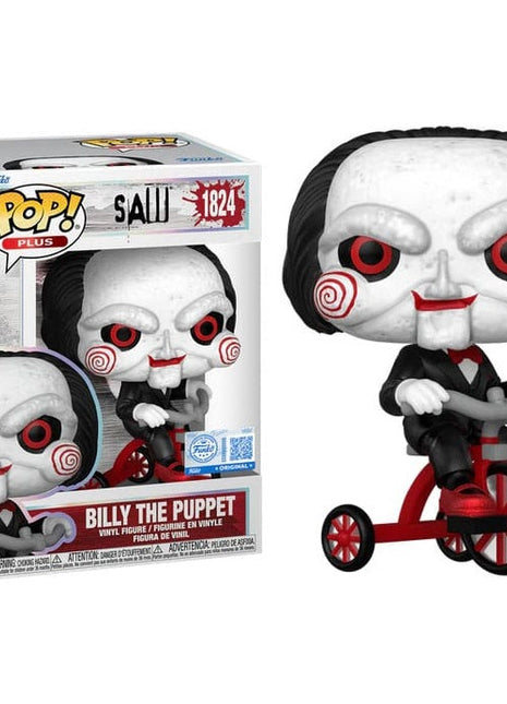 Funko Pop ! Movies Saw L'Enigmista - (1824) Billy The Puppet On Tricycle 9cm
