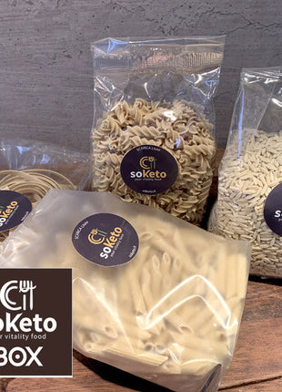 "BOX MIX PASTA" Pasta Low Carb e RISO per Dieta Keto | Proteica | 1% Zuccheri | 36% Proteine