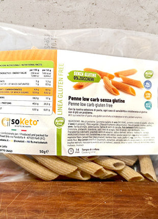 Penne KETO SENZA GLUTINE 0 % zuccheri - 50gr