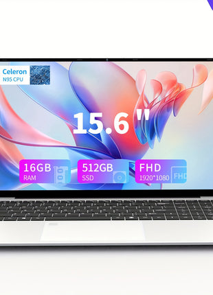 Computer portatile KUU YEPBOOK2 da 156 pollici con processore Intel N95 16 GB di RAM DDR4 512 GB di SSD computer per ufficio con retroilluminazione lettore di impronte digitali WiFi wireless e fotocamera 42