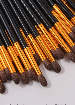 15pz Nuovo Set di Pennelli per Ombretto in Crine di Cavallo Pennello per Sfumare Occhi Pennello Multifunzione per Principianti Pennello Singolo Super Morbido Pennello da Trucco Portatile Strumento per Trucco a Colori