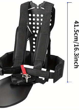 Imbracatura Regolabile in Nylon per Spazzacamino Tagliaerba e Attrezzi da Giardino con Doppia Cinghia di Sospensione  Imbracatura Nera Resistente con Rete Traspirante e Design Ergonomico
