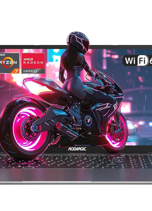Laptop da gioco ACEMAGIC 2025 156 pollici display FHD processore AMD Ryzen 7 5700U fino a 46 GHz 16 GB di RAM DDR4 512 GB NVMe PCIe 30 SSD notebook da gioco leggero
